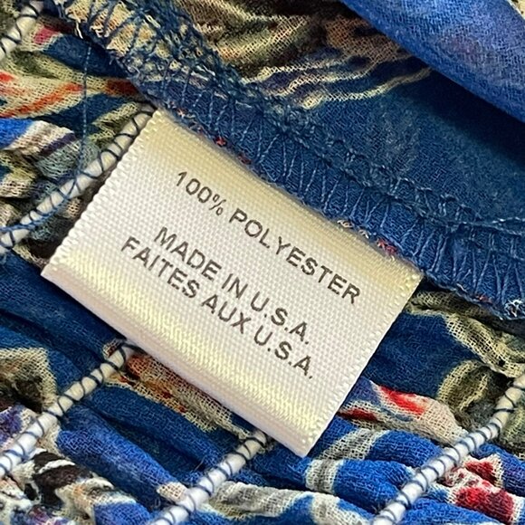 MISA Ancora Floral Tie Crop Top Blouse Blue NWT Size Small - Picture 8 of 8